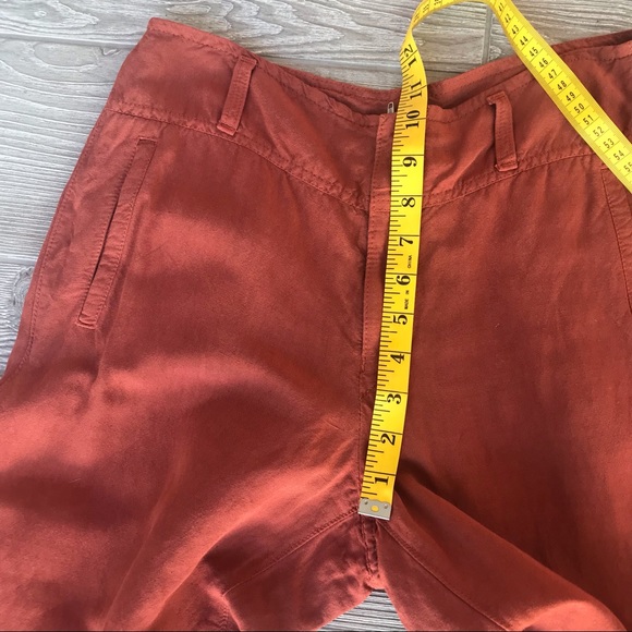 SUGAR PRODUCT Burnt Orange Linen Rayon Trouser - Picture 3 of 15